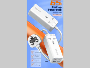 مینی پریز برق و شارژر رومیزی الدنیو LDNIO SC1418 Portable Mini Smart Power Socket Plug 2022 Desktop AC Electric Power Plug Socket Strip Best Seller