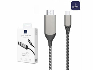 قیمت کابل تایپ سی به اچ دی ام آی 1.2 متری ویوو WiWU Type-C to HDMI 4K cable X10L 1.2M