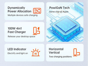 آداپتور چهار پورت چندکاره مک دودو  توان 100 وات  Mcdodo CH-1802 Charger Station GaN 100W