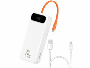 قیمت پاوربانک شارژر سریع 20000 همراه با کابل لایتنینگ بیسوس Baseus  Power Bank with Lightning Cable 20000mAh 20W PPLK000002