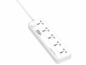 سیم سیار برق 3 سوکت، 3 یو اس بی و 1 تایپ سی الدنیو LDNIO SC5415 Power Strip With USB Port