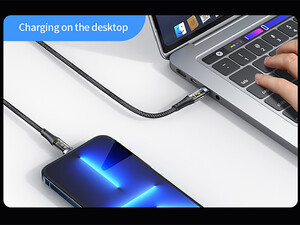 خرید کابل لایتنینگ به تایپ سی یوسامز USAMS data cable US-SJ573 Icy 1.2m Type-C to Lightning