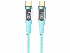 قیمت کابل دو سر تایپ سی یو سامز USAMS US-SJ574 Type-C to Type-C PD Transparent Data Cable 1.2m