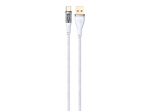 خرید کابل تایپ سی فست شارژ یوسامز USAMS US-SJ572 Type-C Transparent Fast Charging Cata Cable1.2m