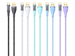 کابل تایپ سی فست شارژ یوسامز USAMS US-SJ572 Type-C Transparent Fast Charging Cata Cable1.2m