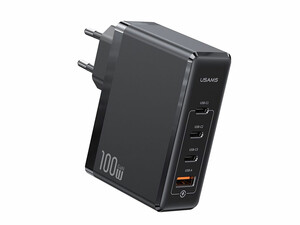 شارژر دیواری 4 پورت 100 وات فست‌شارژ یوسامز USAMS US-CC163 100W 4-Ports GaN Fast Charger (EU)