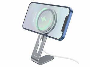 پایه نگهدارنده و شارژر وایرلس موبایل  آیفون 12 هوکو Hoco Tabletop holder “PH44 Charger” for wireless charger