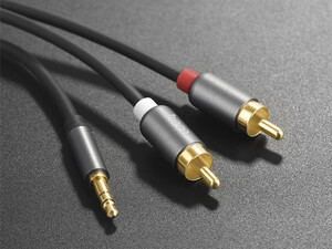 فروش کابل صدا هوکو با دو خروجی Hoco Cable dual RCA to 3.5mm UPA10 audio plated plugs