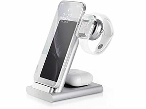 پایه شارژ اپل واچ، آیفون و ایرپاد کوتتسی Coteetci 3in1 Aluminium Wireless Charging Stand CS5700