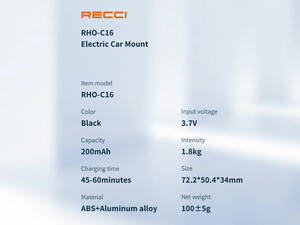 هولدر موبایل برقی داخل خودرو رسی RHO-C16 Electric Car Holder