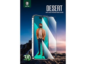 محافظ صفحه نمایش شیشه ای آیفون 14 پرو گرین Green iphone 14 Pro 3D Desert Glass