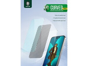 محافظ صفحه نمایش شیشه ای آیفون 14 پرو گرین Green iPhone 14 Pro 3D Curved Pro Glass