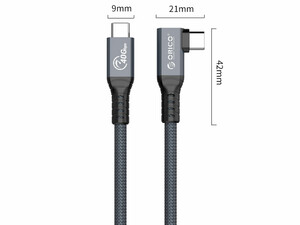 کابل تاندربولت 80 سانتی متری اوریکو با سرعت 40 گیگابایت بر ثانیه ORICO-TBW4-08 Thunderbolt 4 Data Cable