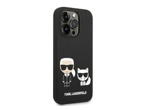 قاب سیلیکونی آیفون 14 پرو مکس طرح گربه و کارل CG Mobile iphone 14 Pro Max Cat Karl Lagerfeld Silicone Case