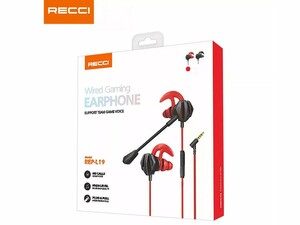 هندزفری سیمی گیمینگ با جک 3.5 میلی‌متری رسی Recci REP-L19 Wired Earphone