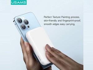 پاوربانک فست شارژ مغناطیسی 10000 یوسامز USAMS CD180 Magnetic Wireless Power Bank