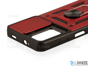 قاب محافظ لنز و حلقه دار شیائومی Xiaomi Redmi Note 9 4G Slide Camera &amp;amp; Ring Holder Stand Case