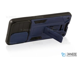 قاب محافظ لنز و استند دار سامسونگ Samsung Galaxy S21 FE Slide Camera &amp;amp; Stand Case