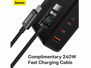 شارژر دیواری سوپر فست شارژ بیسوس Baseus GaN5 Pro Fast Charger 2C+U 140W EU CCGP100201