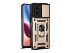 قاب محافظ لنز و حلقه دار شیائومی Xiaomi Poco F3 Slide Camera &amp;amp; Ring Holder Stand Case