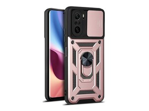 قاب محافظ لنز و حلقه دار شیائومی Xiaomi Poco F3 Slide Camera &amp;amp; Ring Holder Stand Case