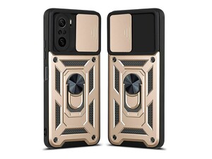 قاب محافظ لنز و حلقه دار شیائومی Xiaomi Poco F3 Slide Camera &amp;amp; Ring Holder Stand Case