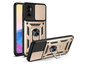 قاب محافظ لنز و حلقه دار شیائومی Xiaomi Redmi Note 10 5G Slide Camera &amp;amp; Ring Holder Stand Case