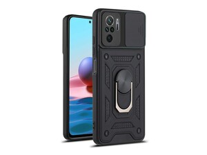 قاب محافظ لنز و حلقه دار شیائومی Xiaomi Redmi Note 10 4G Slide Camera &amp;amp; Ring Holder Stand Case