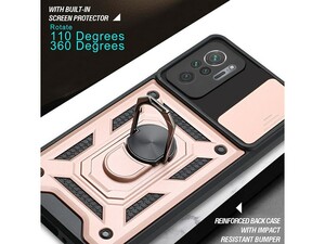 قاب محافظ لنز و حلقه دار شیائومی Xiaomi Redmi Note 10 4G Slide Camera &amp;amp; Ring Holder Stand Case