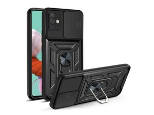 قاب محافظ لنز و حلقه دار سامسونگ Samsung Galaxy A71 Slide Camera &amp;amp; Ring Holder Stand Case