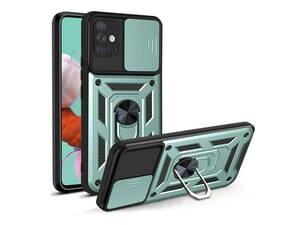 قاب محافظ لنز و حلقه دار سامسونگ Samsung Galaxy A71 Slide Camera &amp;amp; Ring Holder Stand Case