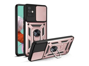 قاب محافظ لنز و حلقه دار سامسونگ Samsung Galaxy A71 Slide Camera &amp;amp; Ring Holder Stand Case