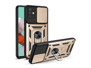 قاب محافظ لنز و حلقه دار سامسونگ Samsung Galaxy A71 Slide Camera &amp;amp; Ring Holder Stand Case