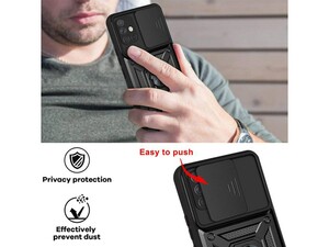 قاب محافظ لنز و حلقه دار سامسونگ Samsung Galaxy A71 Slide Camera &amp;amp; Ring Holder Stand Case