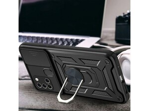 قاب محافظ لنز و حلقه دار سامسونگ Samsung Galaxy A21S Slide Camera &amp;amp; Ring Holder Stand Case