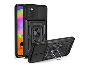 قاب محافظ لنز و حلقه دار سامسونگ Samsung Galaxy A31 Slide Camera &amp;amp; Ring Holder Stand Case