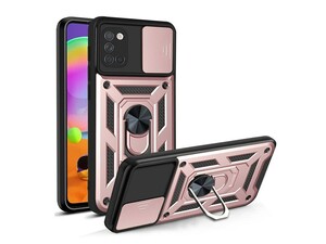 قاب محافظ لنز و حلقه دار سامسونگ Samsung Galaxy A31 Slide Camera &amp;amp; Ring Holder Stand Case