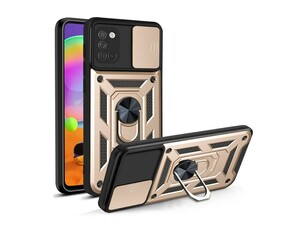 قاب محافظ لنز و حلقه دار سامسونگ Samsung Galaxy A31 Slide Camera &amp;amp; Ring Holder Stand Case