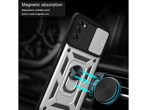 قاب محافظ لنز و حلقه دار سامسونگ Samsung Galaxy A03S Slide Camera &amp;amp; Ring Holder Stand Case