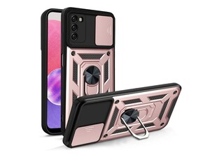 قاب محافظ لنز و حلقه دار سامسونگ Samsung Galaxy A03S Slide Camera &amp;amp; Ring Holder Stand Case