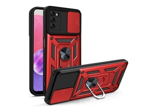 قاب محافظ لنز و حلقه دار سامسونگ Samsung Galaxy A03S Slide Camera &amp;amp; Ring Holder Stand Case