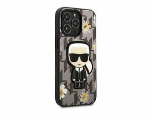 قاب چرمی آیفون 13 پرو مکس طرح کارل برجسته CG Mobile iphone 13 Pro Max Karl Lagerfeld Leather Case