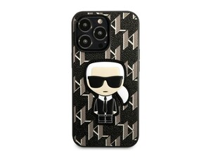 قاب چرمی آیفون 13 پرو مکس طرح کارل برجسته CG Mobile iphone 13 Pro Max Karl Lagerfeld Leather Case