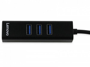 قیمت هاب تایپ‌سی با 4 پورت لنوو Lenovo USB3.0 Gigabit LAN Type C Hub C615