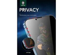 محافظ صفحه نمایش شیشه ای حریم شخصی آیفون گرین Green iPhone 12/12 Pro Privacy Pro Anti-Peeping Full Curved Glass