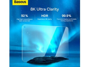 محافظ صفحه نمایش شیشه‌ای تمام صفحه هواوی میت‌پد پرو 10.8 اینچ بیسوس Baseus 0.3mm Full-glass Tempered Glass Film SGBL022502