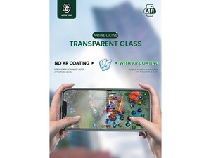 محافظ صفحه نمایش شیشه ای ضد انعکاس آیفون 13 پرو مکس گرین Green iphone 13 Pro Max Anti-Reflective Transparent Glass