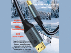 کابل دو سر اچ دی ام آی 3 متری کوتتسی Coteci 4K Hdmi 2.0 Dual Port 87103