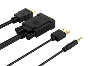 فروش مبدل اچ دی ام آی به وی جی ای و صدا و یو اس بی اوریکو ORICO VGA/HDMI Adapter Cable (XD-VATH)