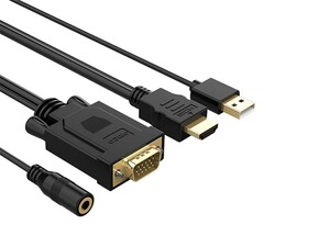 مبدل اچ دی ام آی به وی جی ای و صدا و میکرو یو اس بی اوریکو  ORICO VGA/HDMI Adapter Cable XD-HTVA 5m